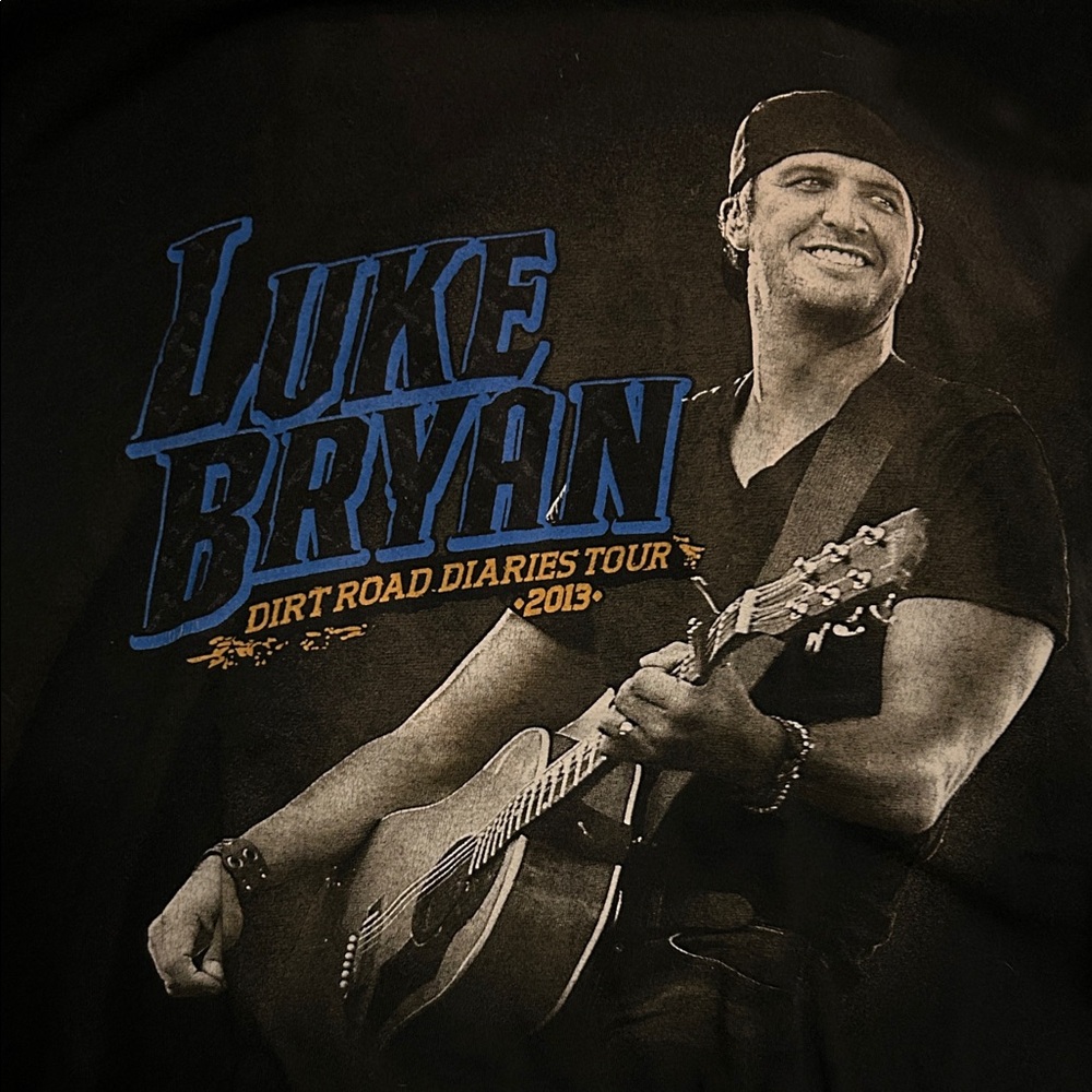 Luke Bryan Dirt Road Diaries Tour 2013 Concert Tshirt